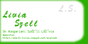 livia szell business card